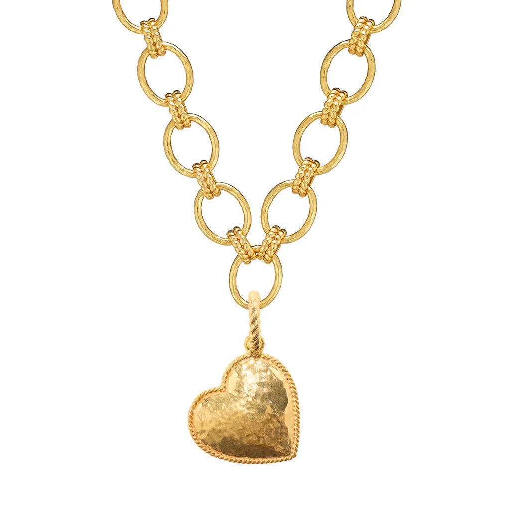 Love Pendant in Hammered Gold