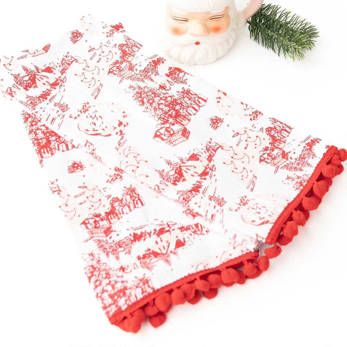 Santa Toile Kitchen Towel