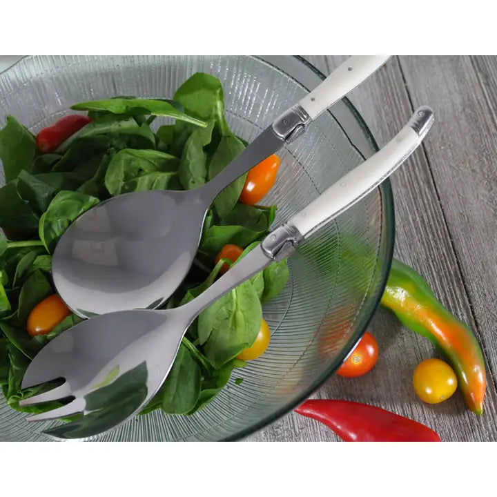 Laguiole Connoisseur Faux Ivory Salad Servers – Set of 2