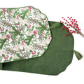 Woodland Berry/Green Velvet Reversible Table Runner