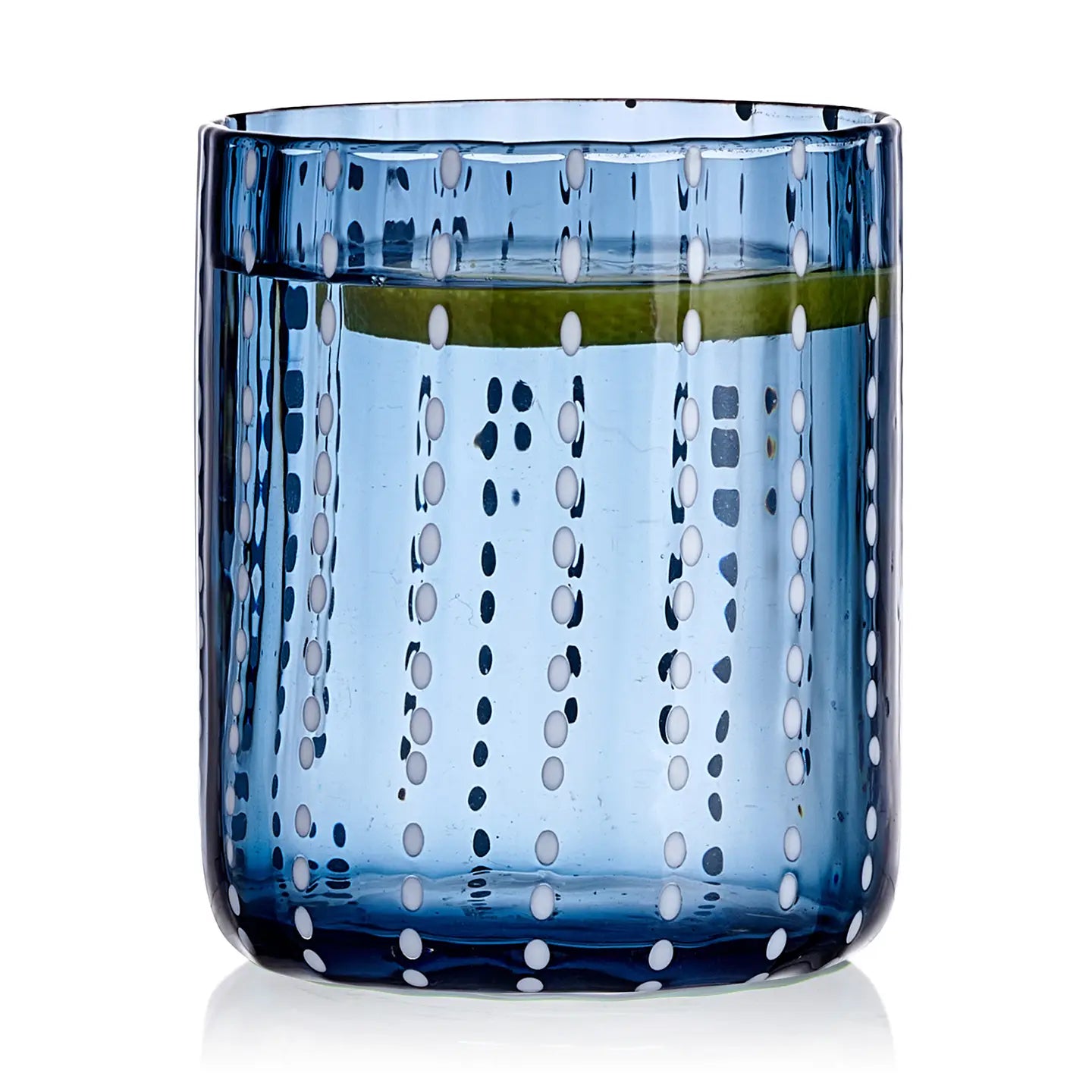 S/4 Cobalt Dot Glasses