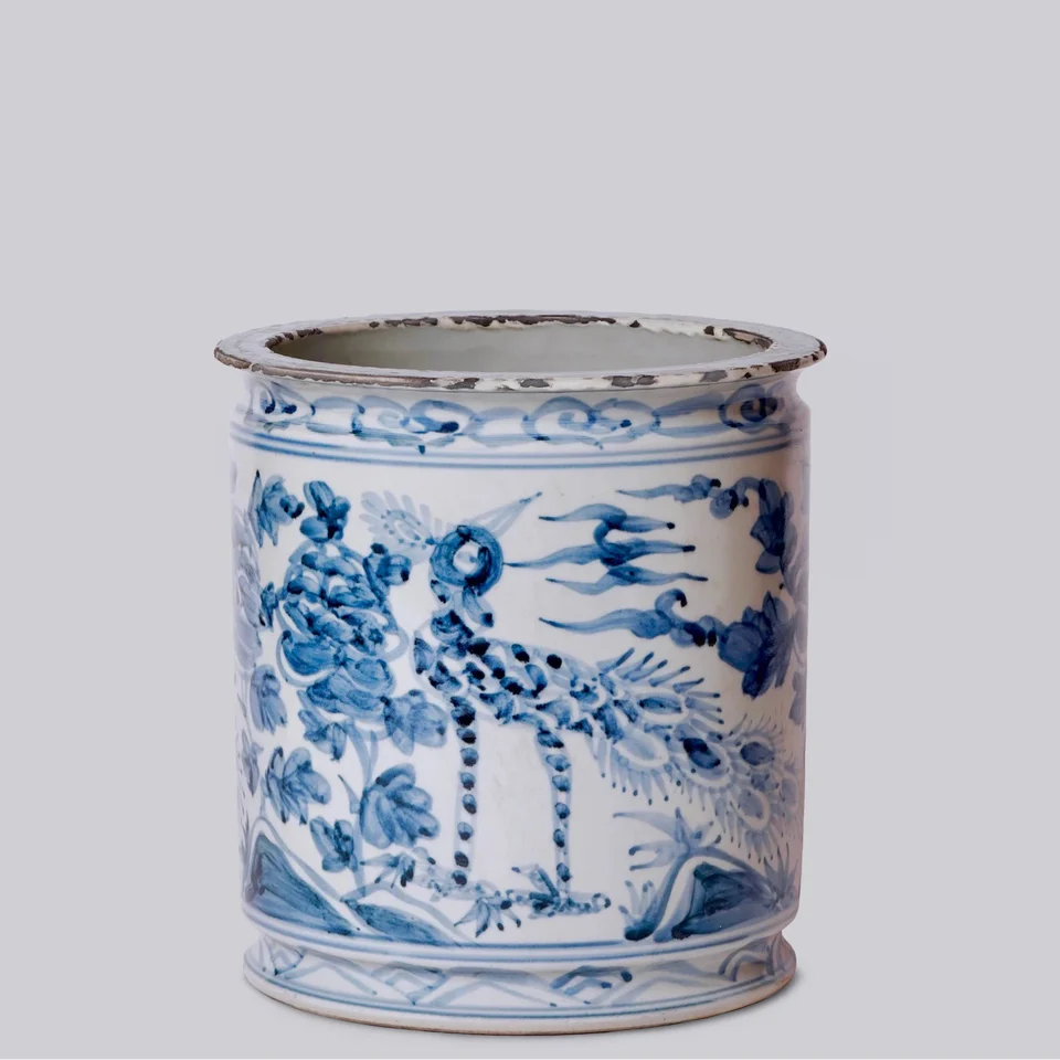 Rustic Peacock | Blue and White
