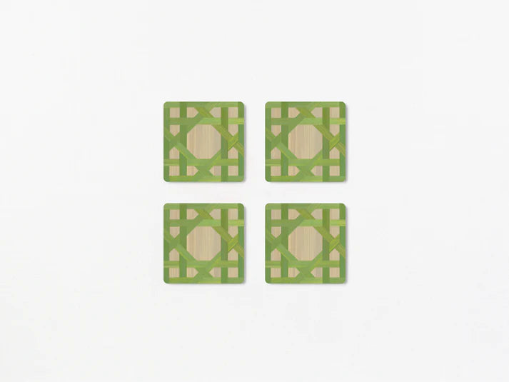 Epoch Square Acrylic Coaster | Green (Set of 4)