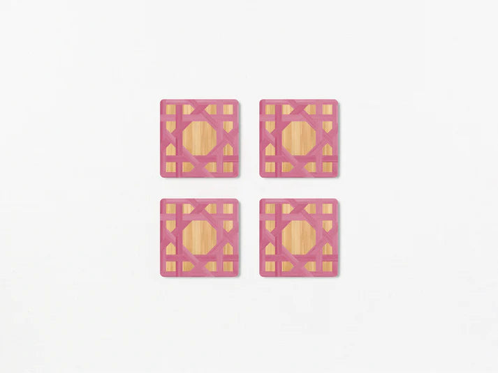 Epoch Square Acrylic Coaster | Pink (Set of 4)
