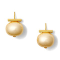 Buttery Gold Pebble Pearl Earrings