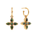 Aurora Double Sided Drop Hoops Abalone/MOP