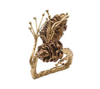 Gilded Pine Napkin Ring - Brown/Gold (S/4)
