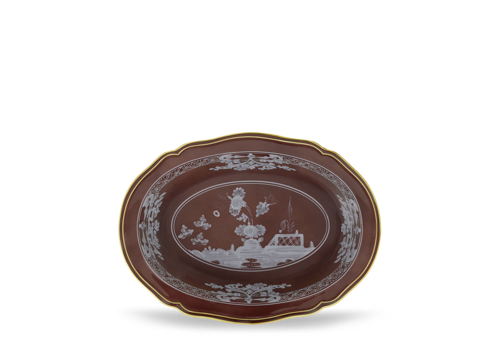 Oriente Italiano Castagna Oval Serving Bowl