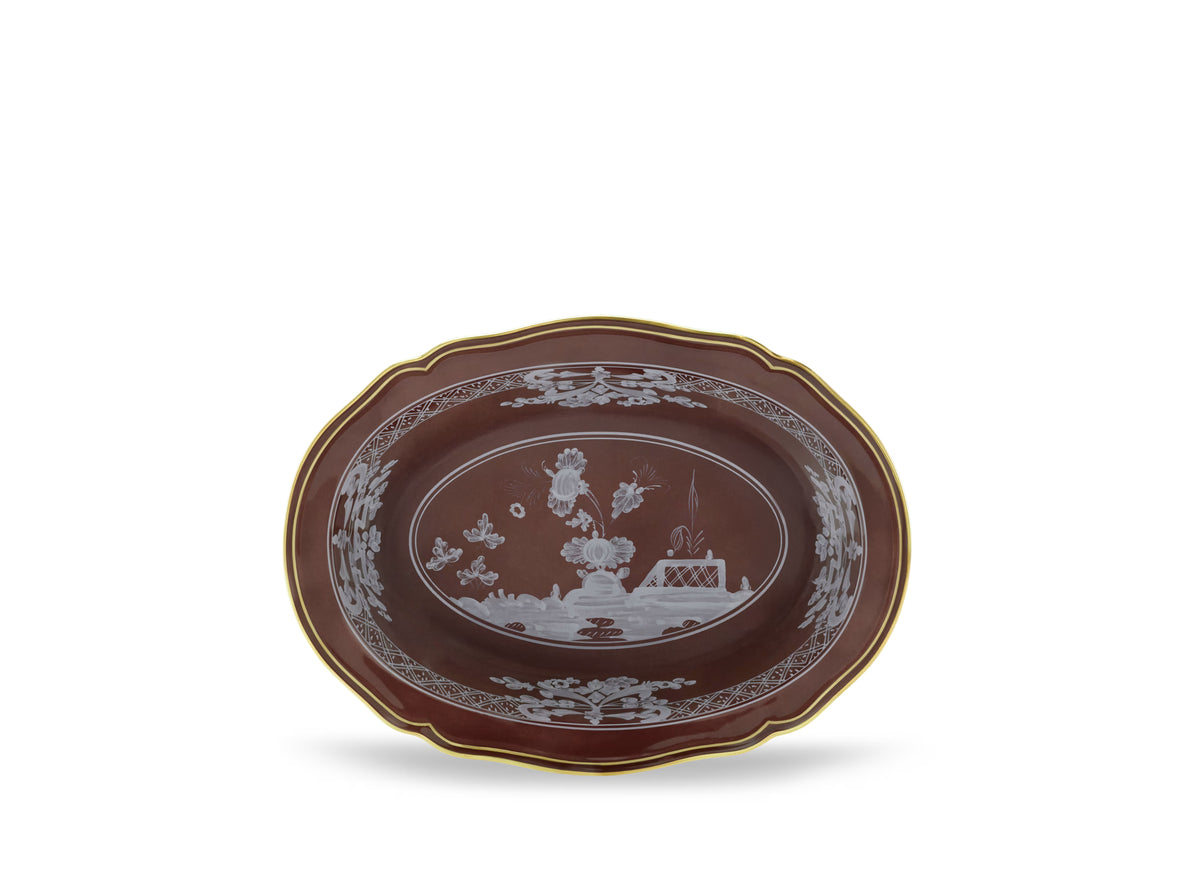 Oriente Italiano Castagna Oval Serving Bowl