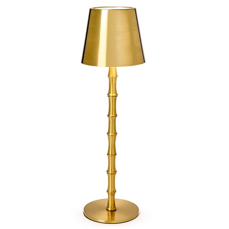 Gold Bamboo LED Cordless Lamp