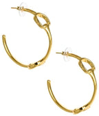 Horsebit Gold Hoop - 18k Gold Plated