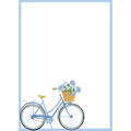 5x7 Hydrangeas Bicycle Notepad