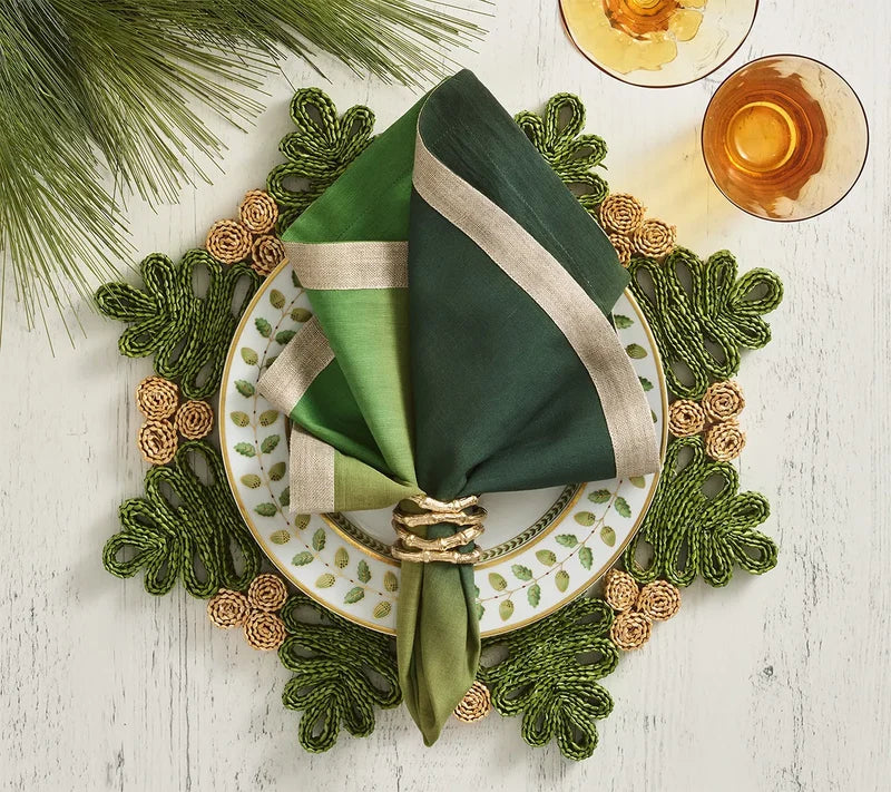 Bamboo Napkin Ring - Gold (S/4)
