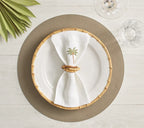 Set 4 Bamboo Trinity Napkin Rings in Natural