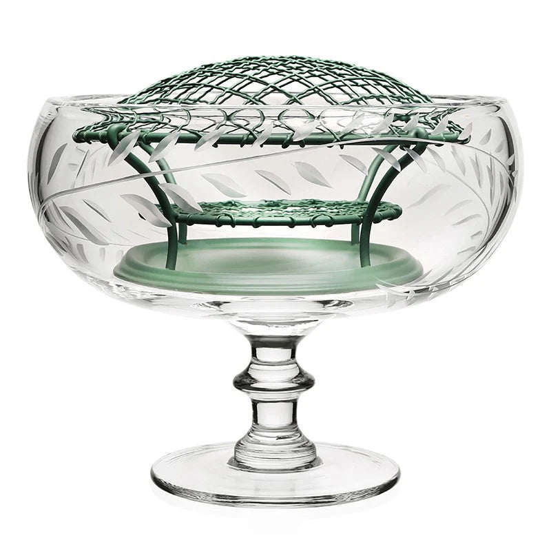 Jasmine Footed Rose Bowl and Wire Insert 8.5"