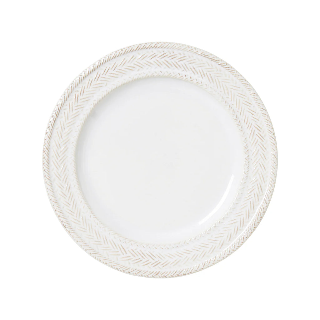 Le Panier Dessert/Salad Plate in Whitewash