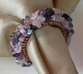 Lilac Jewelled Napkin Ring - Set of 4 by Calaisio 