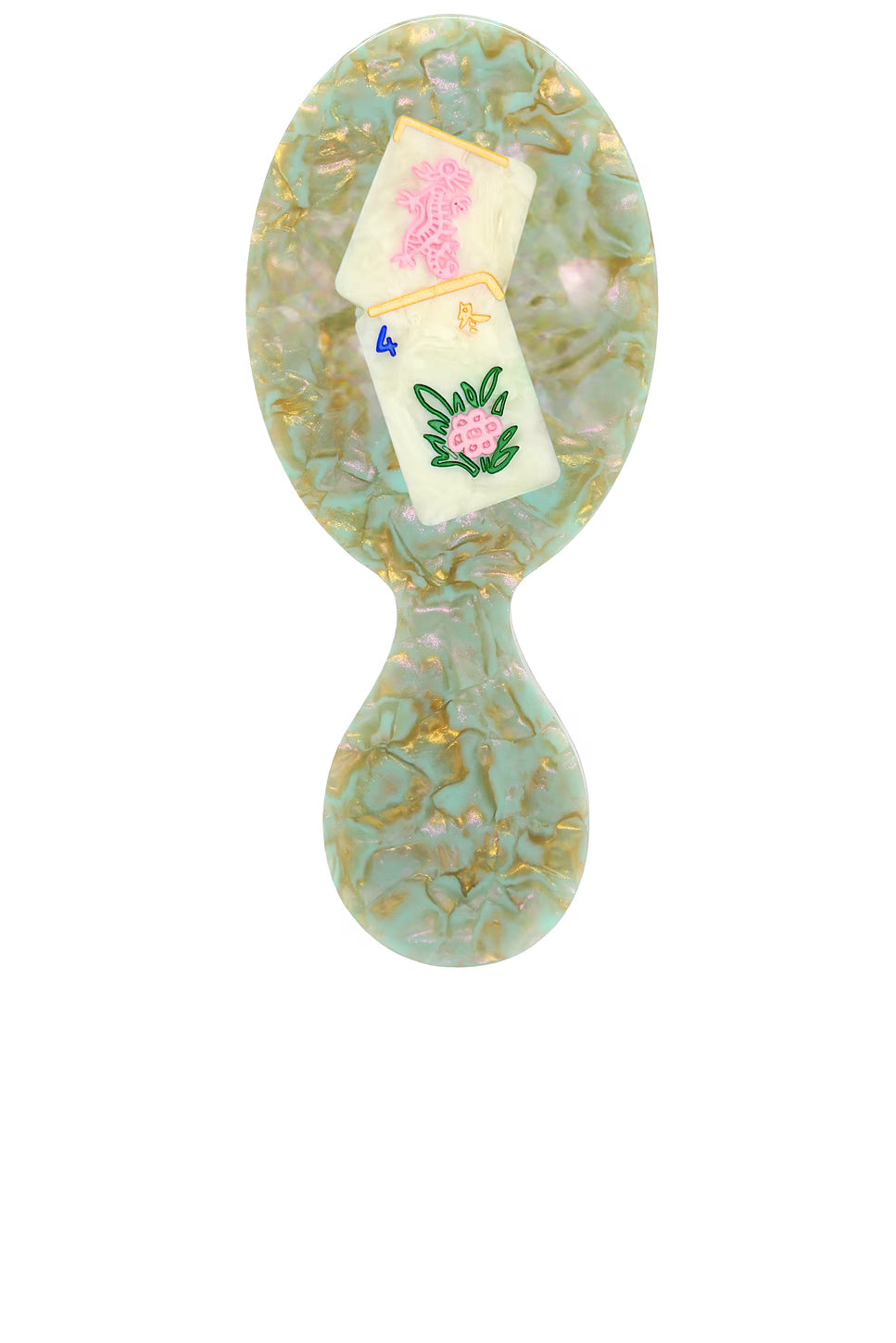 Hand-Painted Flower Mahjong Amazing Hair Day Brush