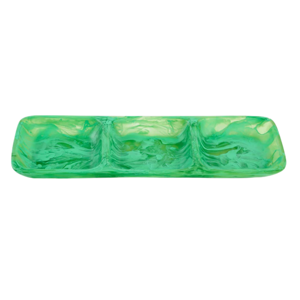 Large 3-Section Tray in Peridot