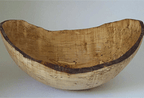 Live Edge Spalted Maple Wooden Bowls 15"
