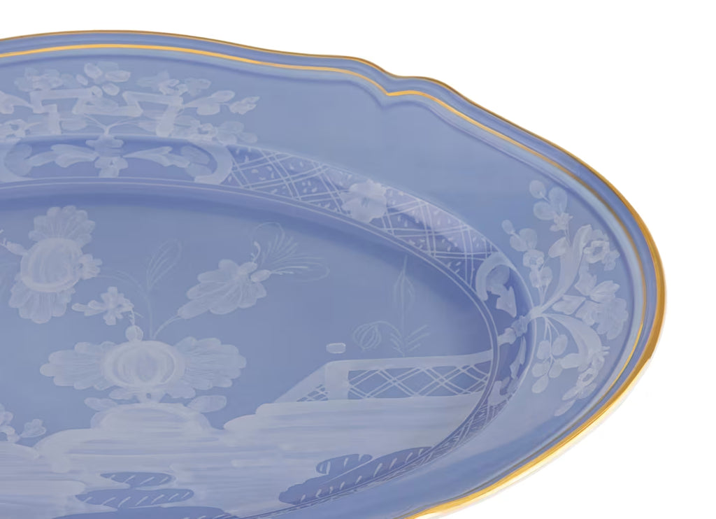 Oriente Italiano Pervinca 13" Oval Platter by Ginori 1735