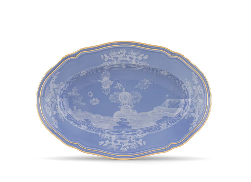Oriente Italiano Pervinca 13" Oval Platter by Ginori 1735