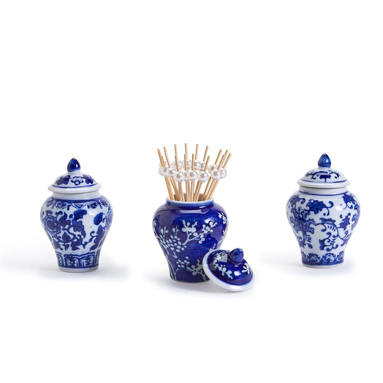 B/W Ginger Jar Cocktail Picks