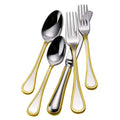 Le Perle 5pc Place Setting with Gold Accents