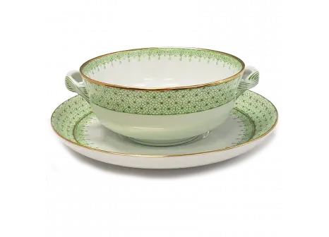 Apple Lace Cream Soup & Saucer