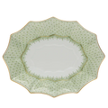 Apple Green Lace Large Fluted Tray