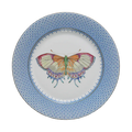 Mottahedeh Cornflower Lace Dessert Plate with Butterfly