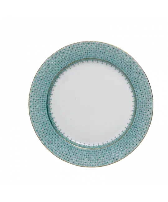 Green Lace Bread Plate