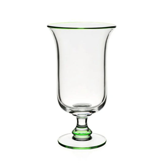 Footed Flower Vase | 8" Green Siena