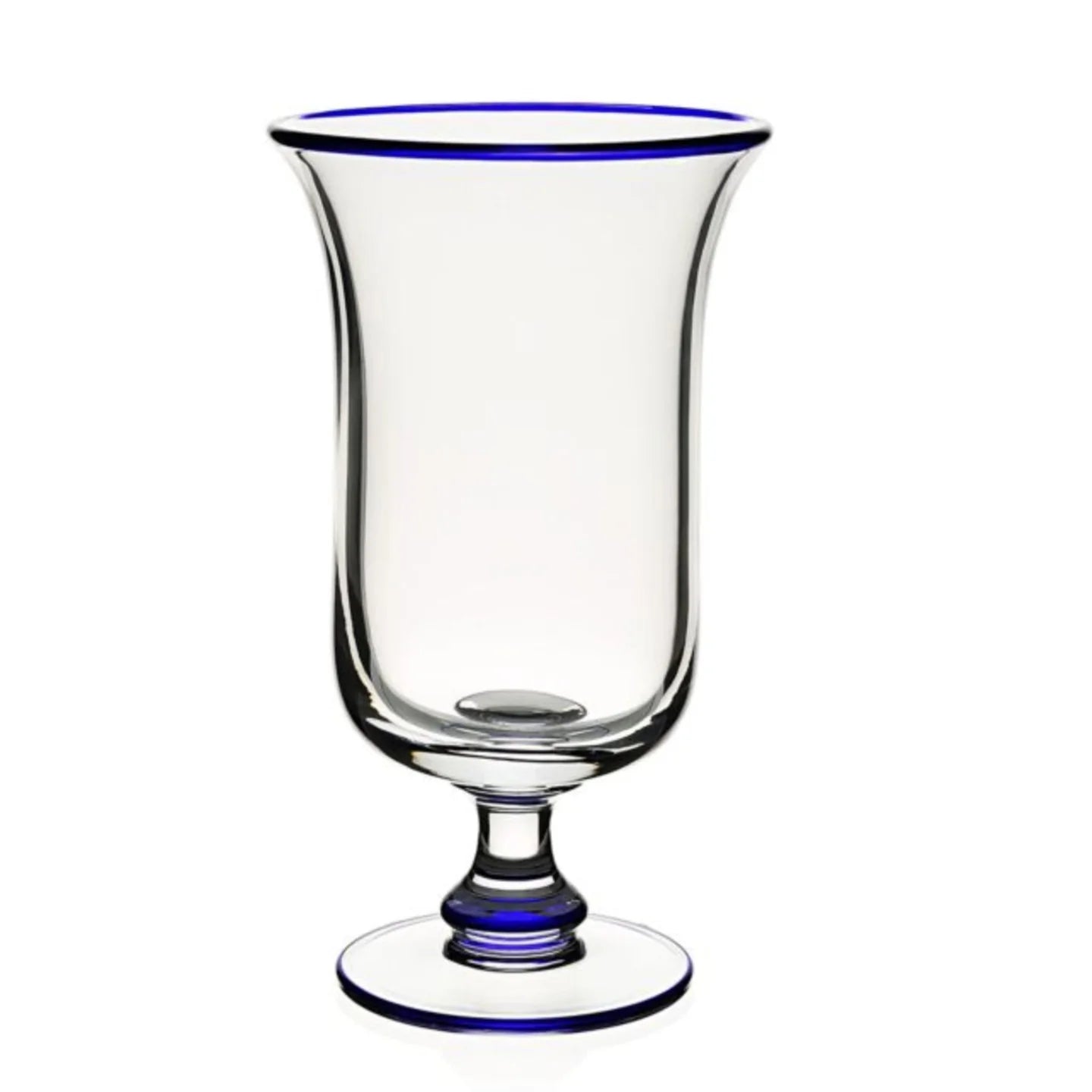Footed Flower Vase | 8" Blue Siena
