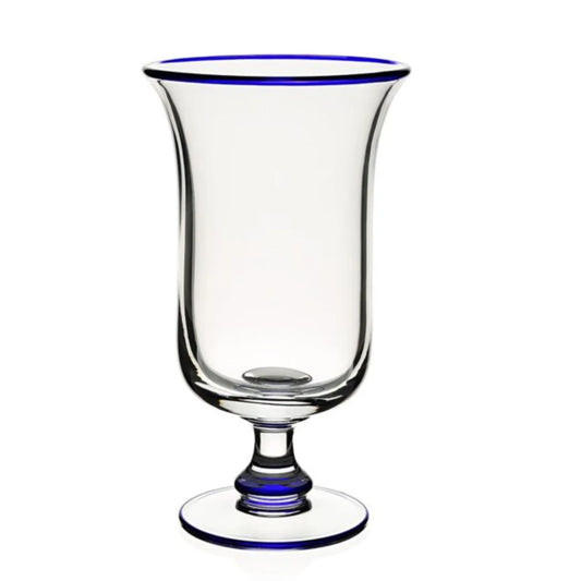 Footed Flower Vase | 8" Blue Siena