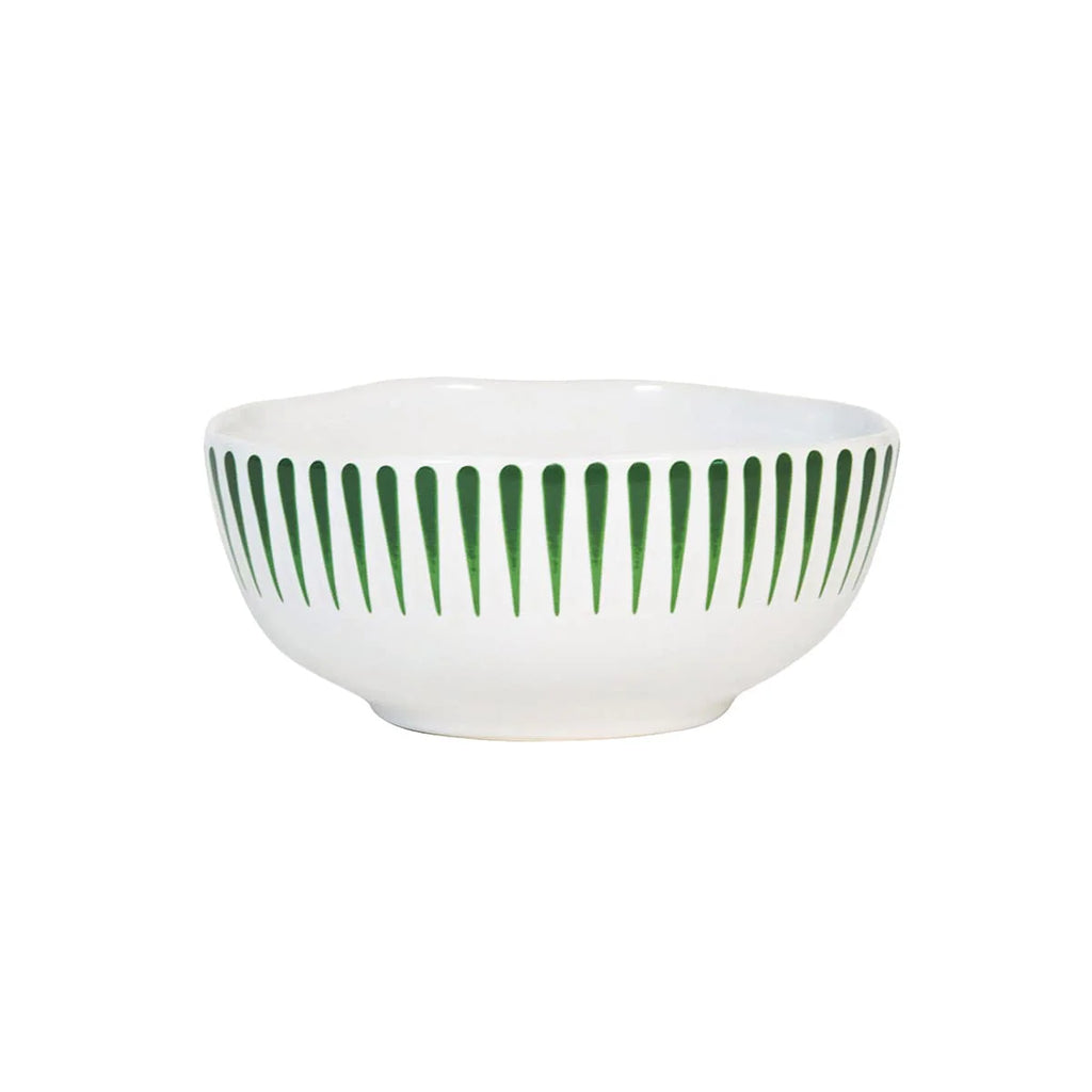 Sitio Stripe Cereal Bowl in Basil