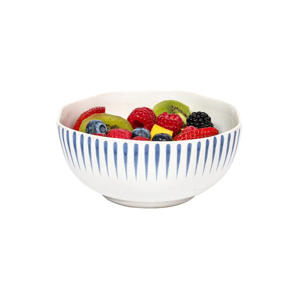 Sitio Stripe Cereal Bowl in Delft Blue