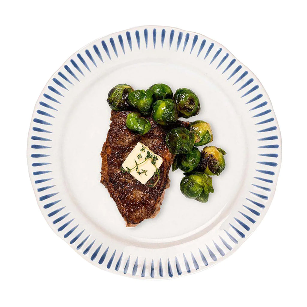 Sitio Stripe Dinner Plate in Delft Blue