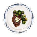 Sitio Stripe Dinner Plate in Delft Blue