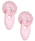 Tara Raffia Earring- Double Ring Pink