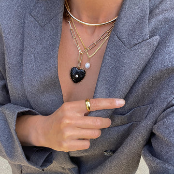 Onyx Heart Necklace