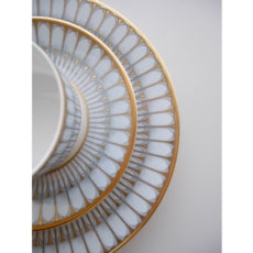 Arcades grey & gold Round cake platter