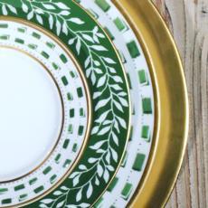 Recamier - La Bocca green Leaf (green) Dinner plate