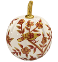 Gold Bird & Vine Pumpkin - 4in
