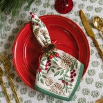 S/4 Christmas Garland Napkins
