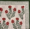 S/4 Phlox Red & Green Napkins