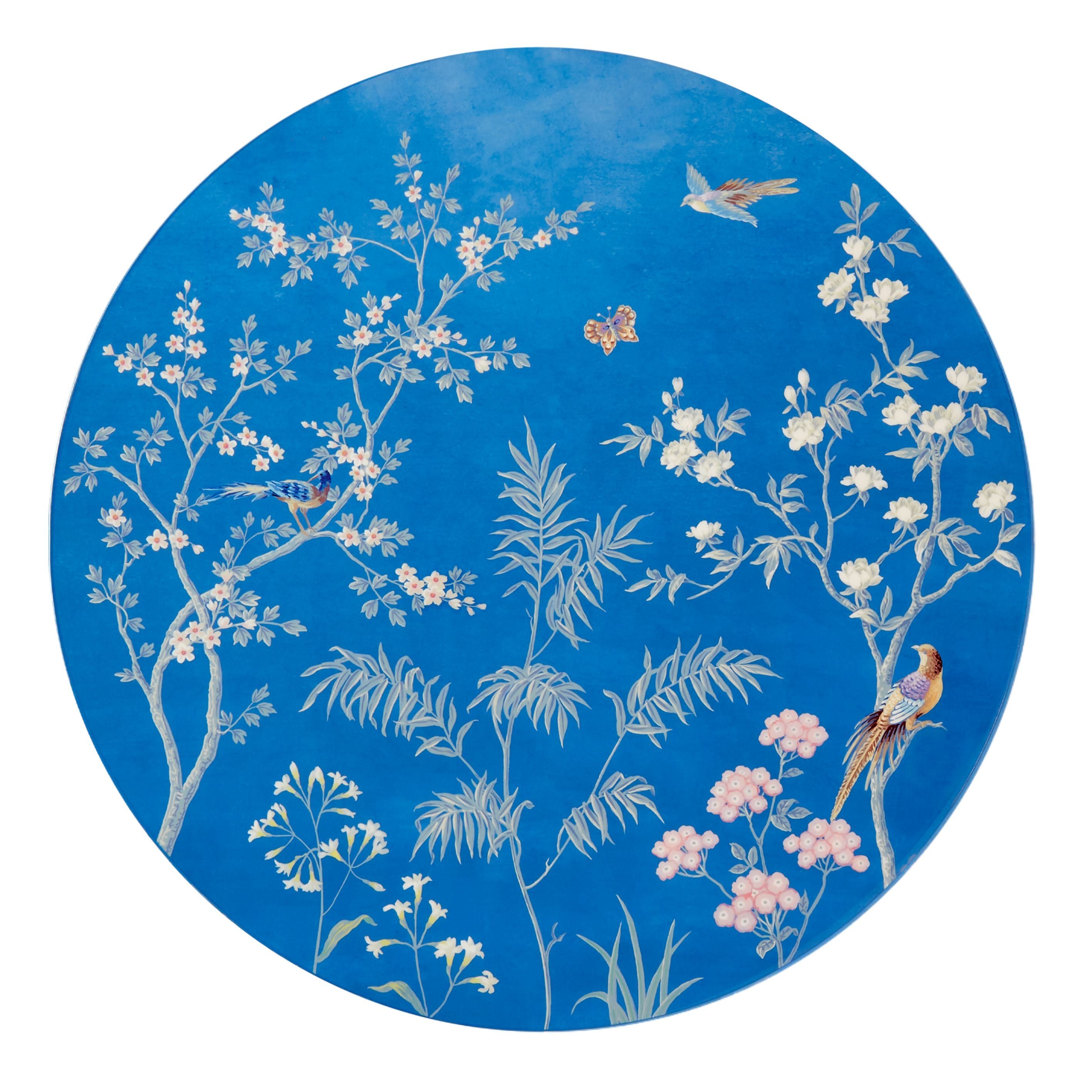 Chinoiserie Lacquered Placemat Set of 4 in Blue